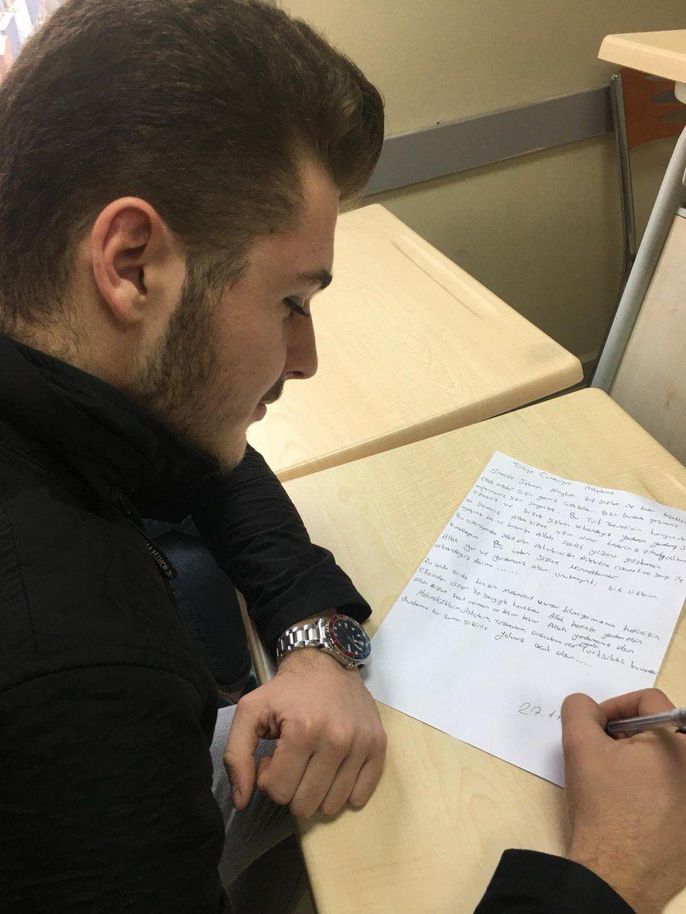 Birey Özel Öğretim Kursundan Mehmetçiklere mektup