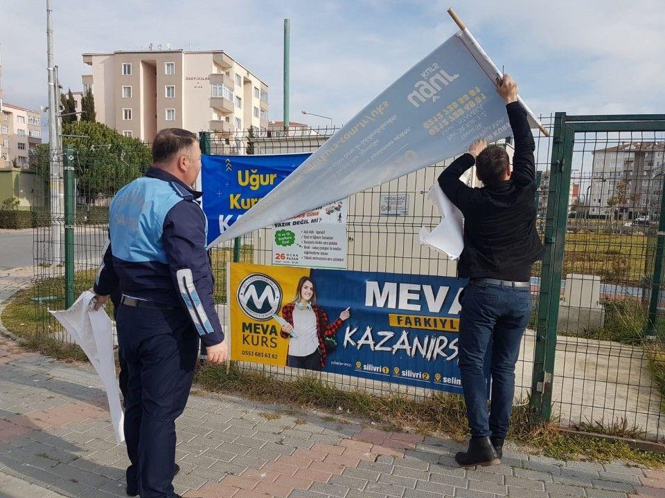 Görüntü Kirliliği Oluşturan Afişler Kaldırıldı